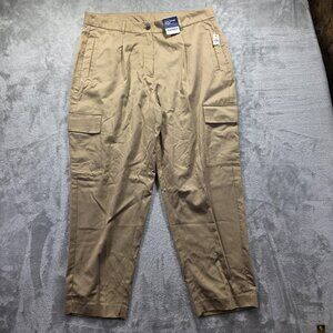 Old Navy Pants Womens XL Khaki Taylor Straight Trouser Extra High-Rise Cargo